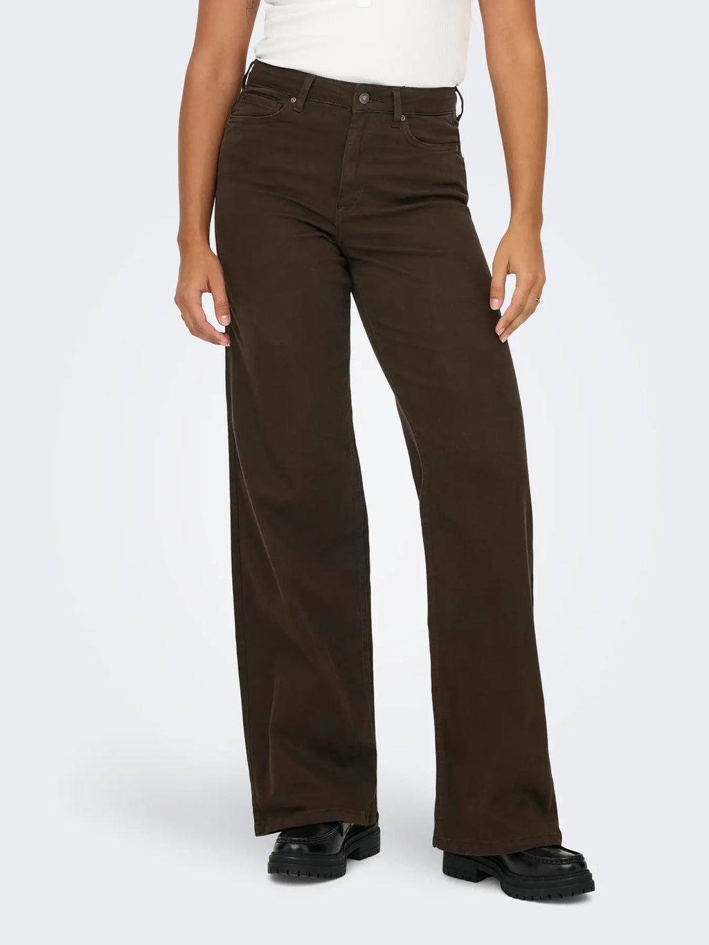 ONLMADISON BLUSH HW WIDE DARK BROWN DENIM