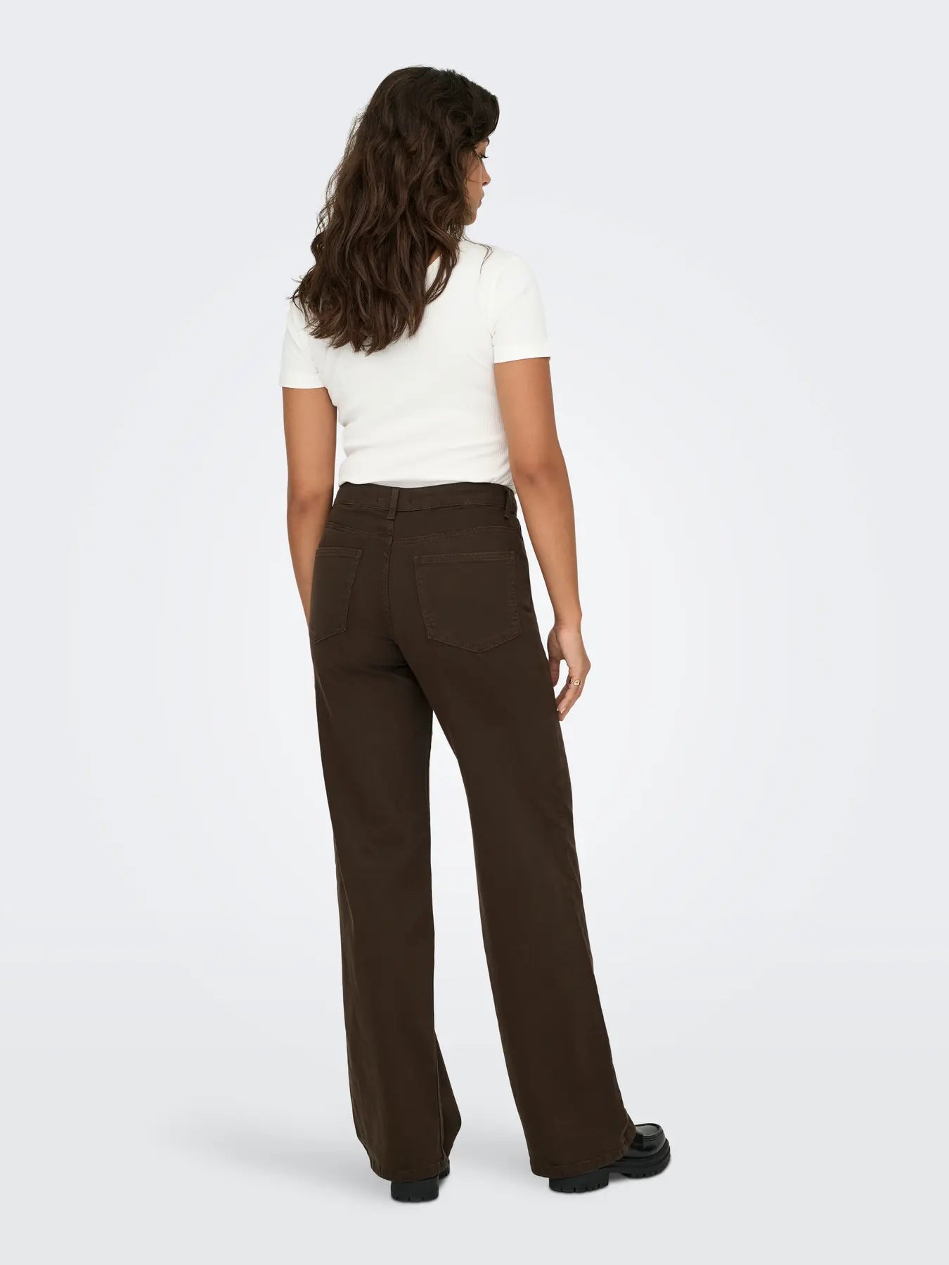 ONLMADISON BLUSH HW WIDE DARK BROWN DENIM