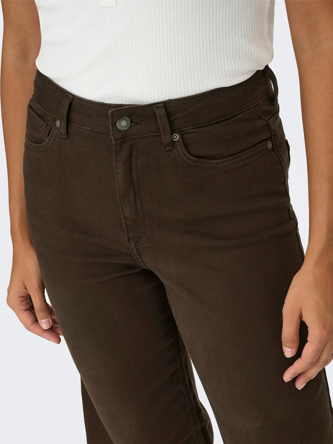 ONLMADISON BLUSH HW WIDE DARK BROWN DENIM