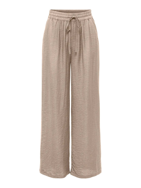 ONLLINO PULL-UP TIE PANT BEIGE