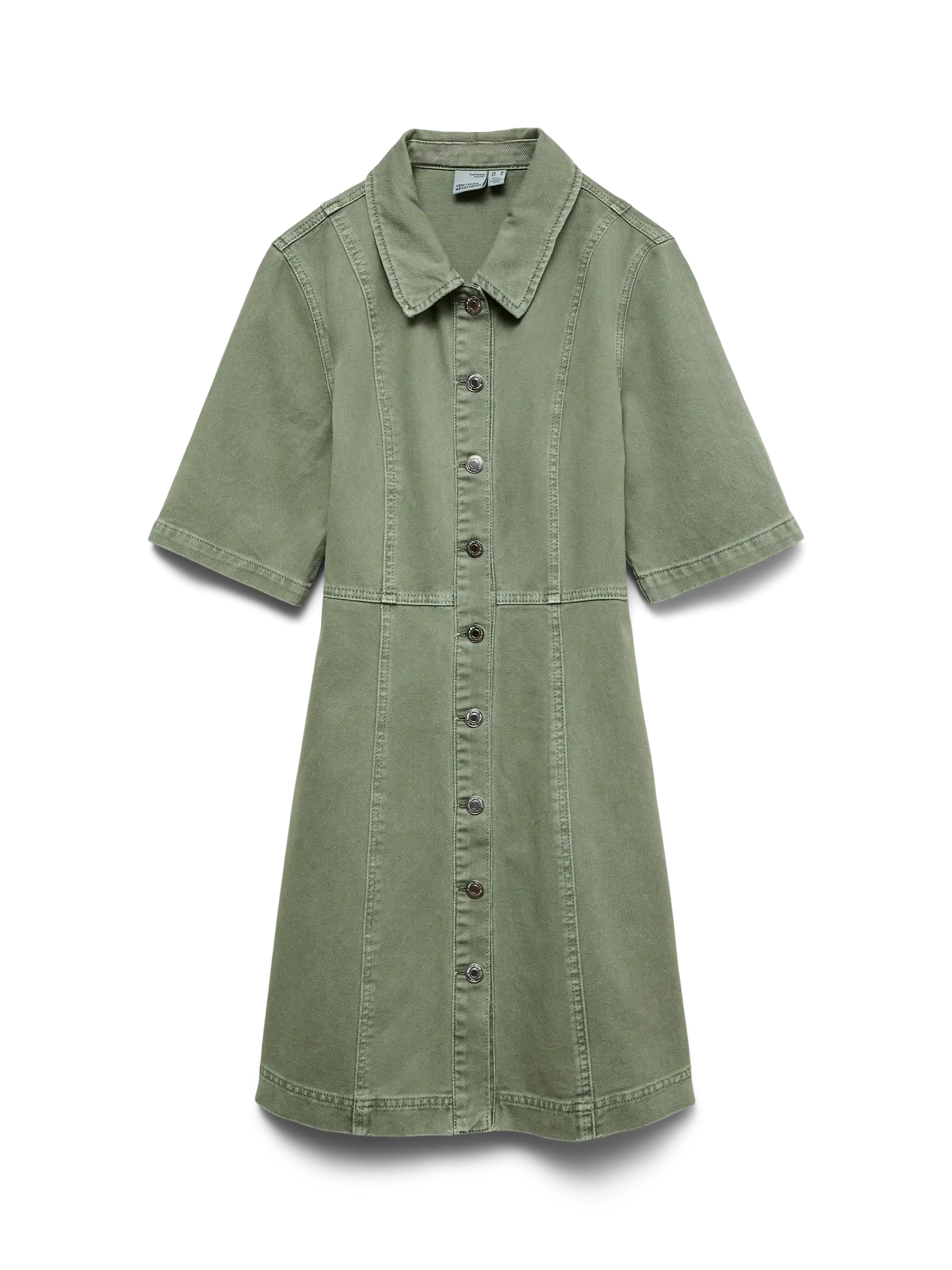 VMDAISY 2/4 SHORT DENIM DRESS LAUREL WREATH