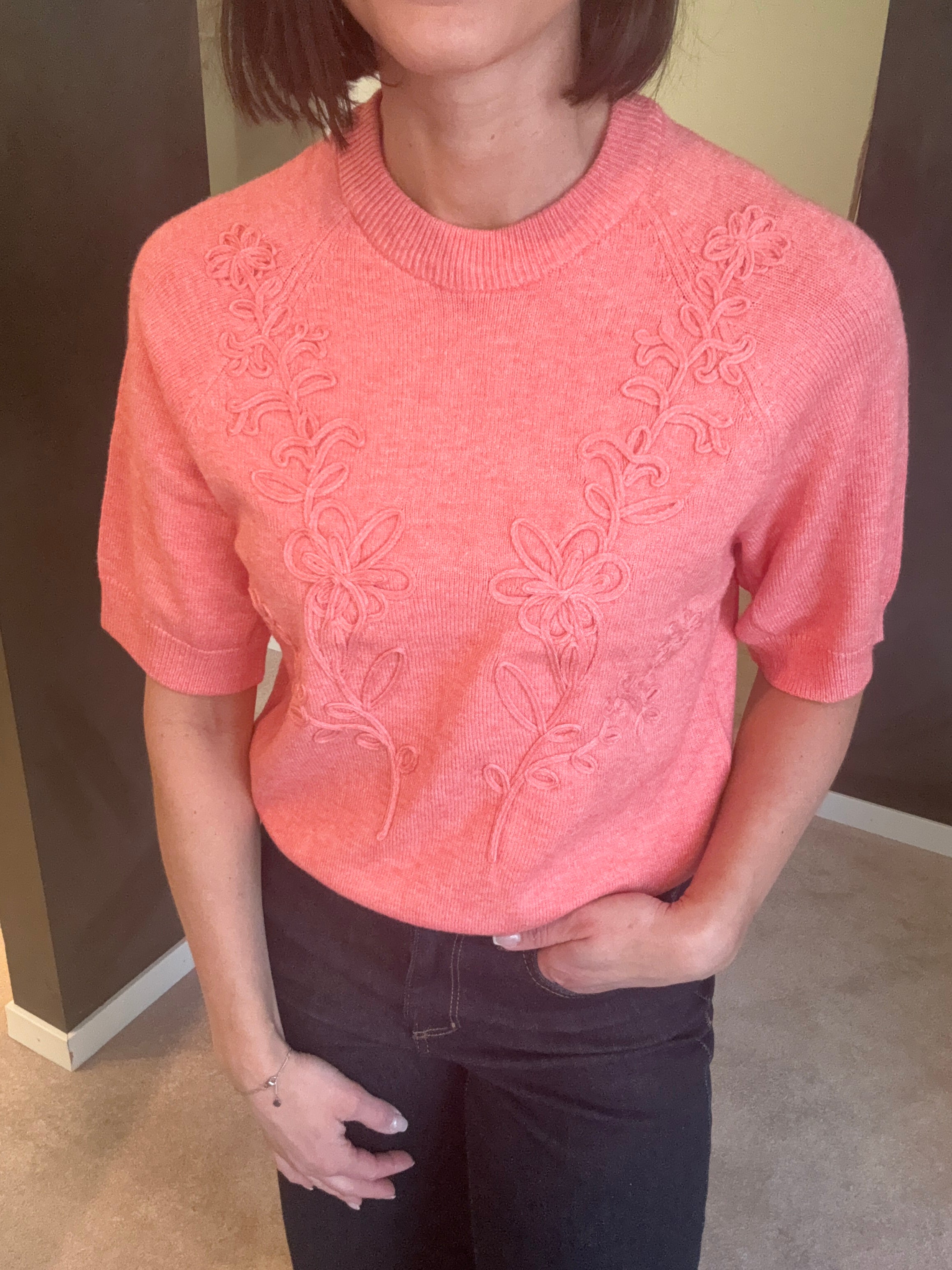 OBJLANEY SS PULLOVER LANTANA