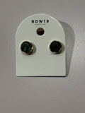 Ava Petite Stud - Pearl Dark green