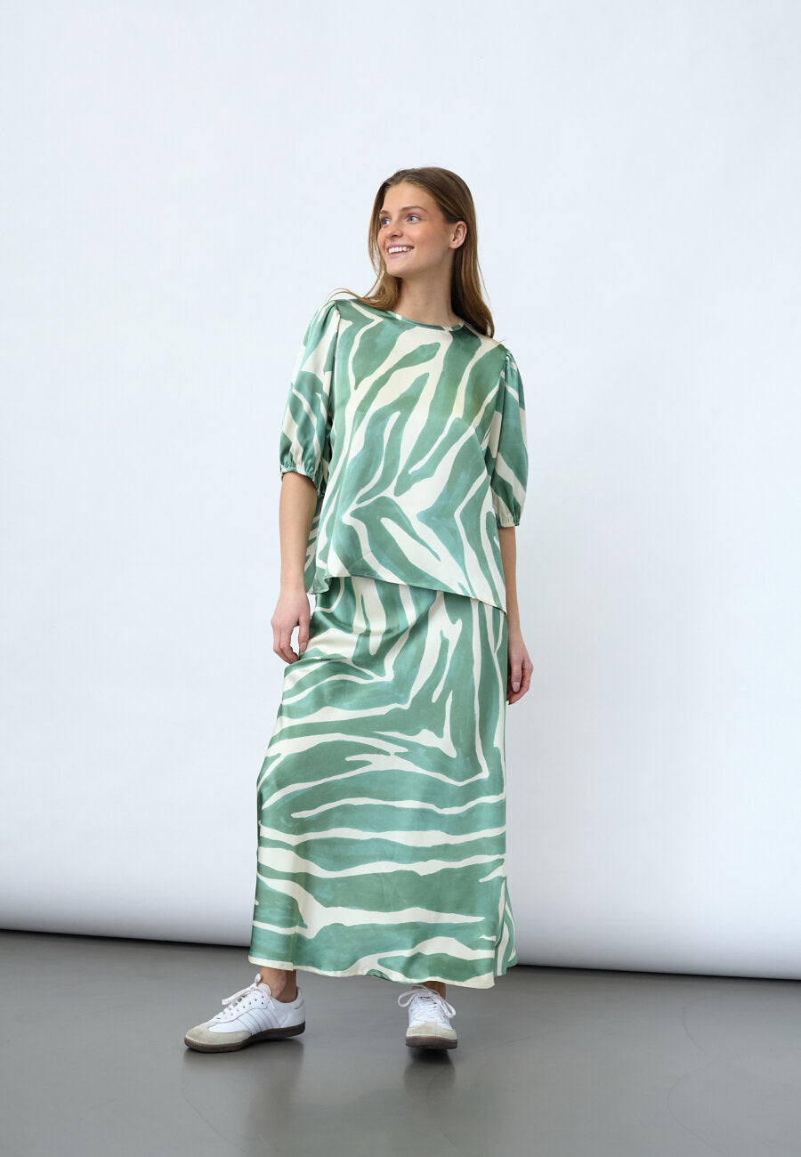 GEWKO SKIRT- Green print