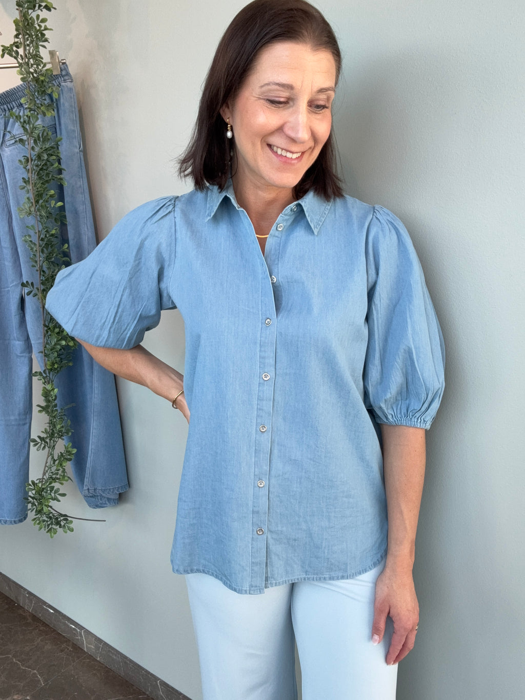 ELLA SHIRT - LIGHT BLUE DENIM
