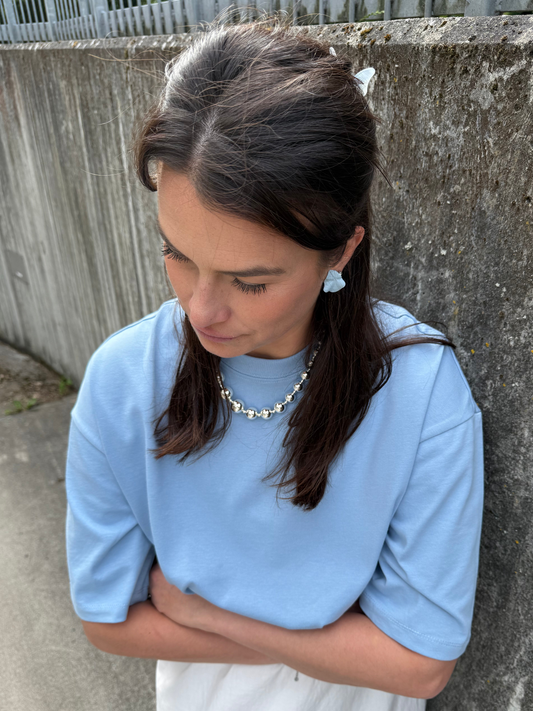 ONLLARA S/S BOXY TEE BLUE