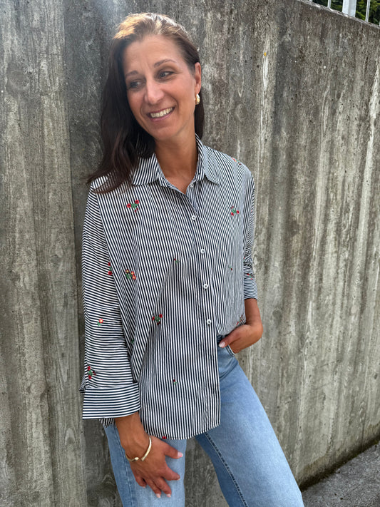 ONLGRIZZI LS EMB SHIRT