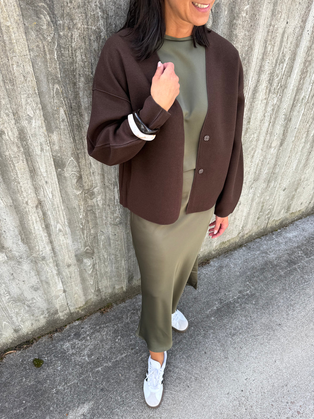 VIELLETTE HW MIDI SKIRT DUSTY OLIVE