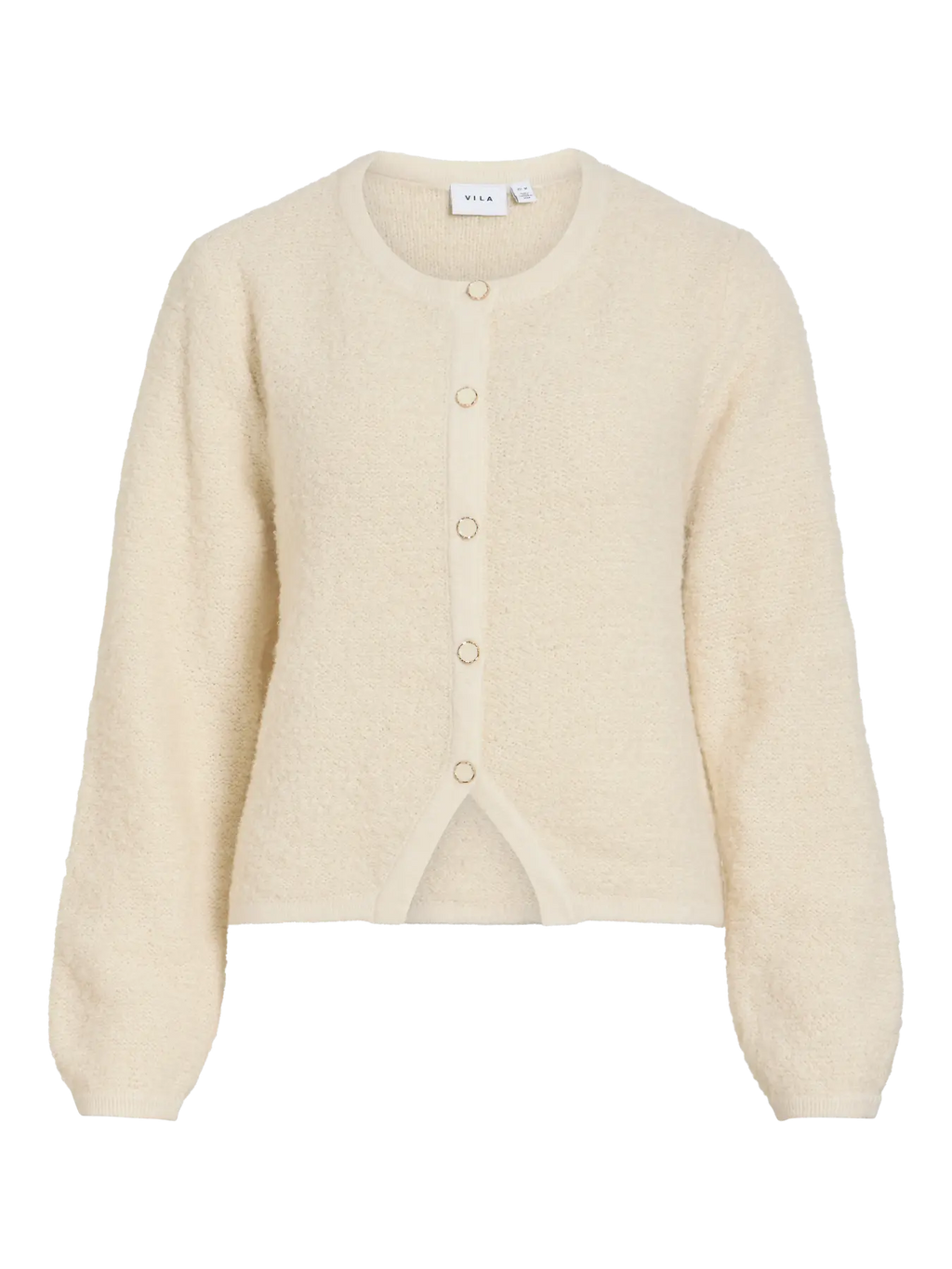 VIPIGGA O-NECK L/S KNIT JACKET BIRCH