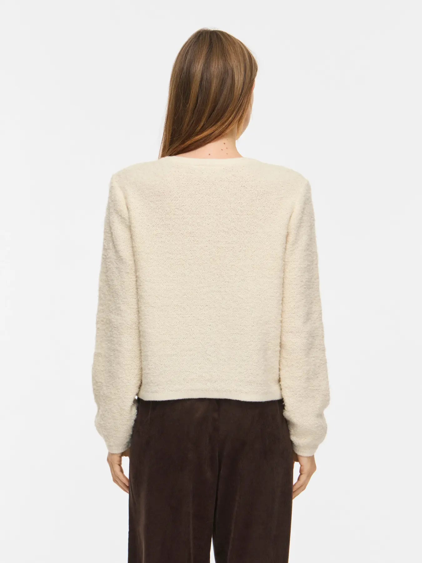 VIPIGGA O-NECK L/S KNIT JACKET BIRCH