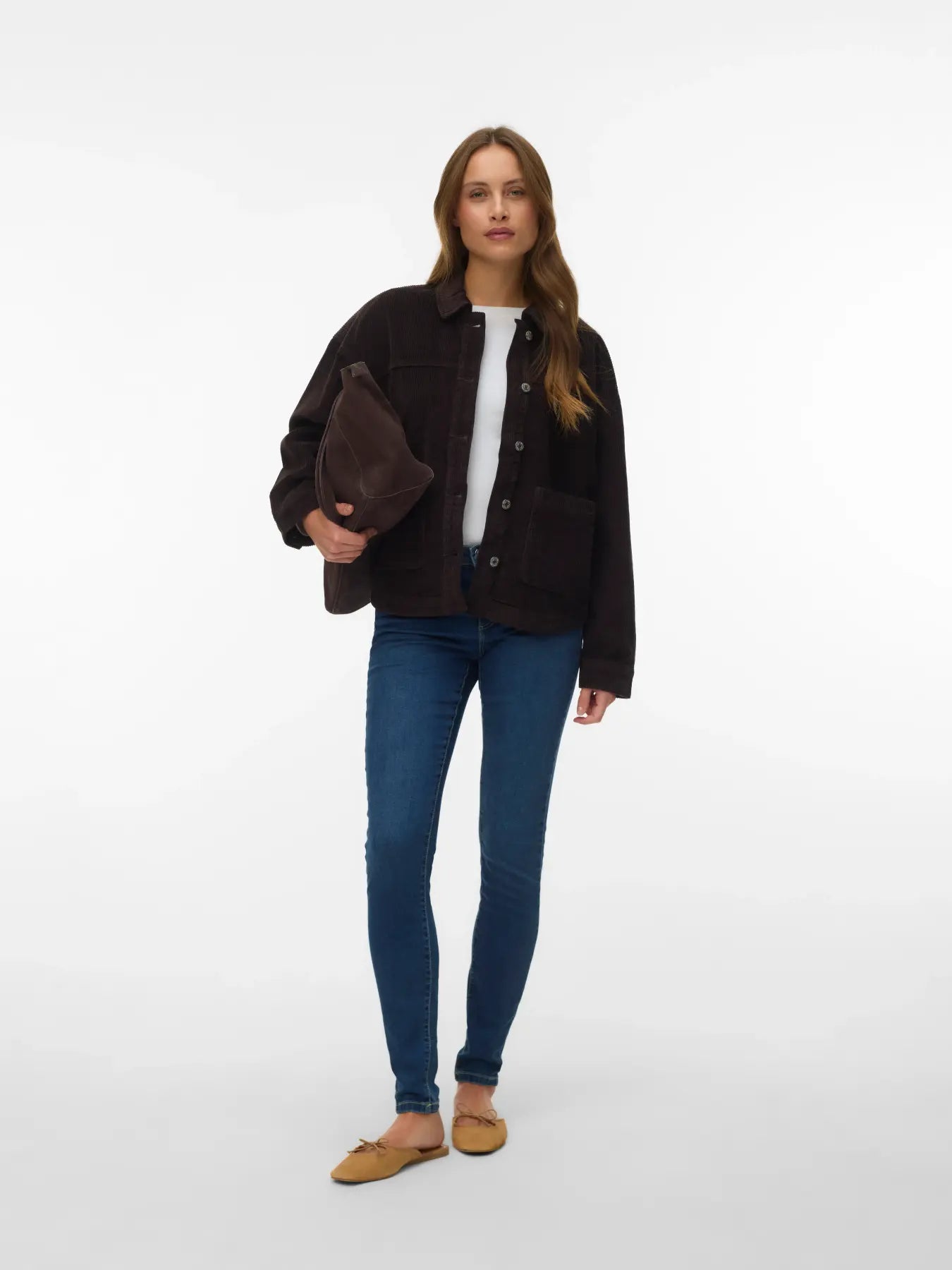 VMJAMIE LS CORDUROY SHACKET- Brown