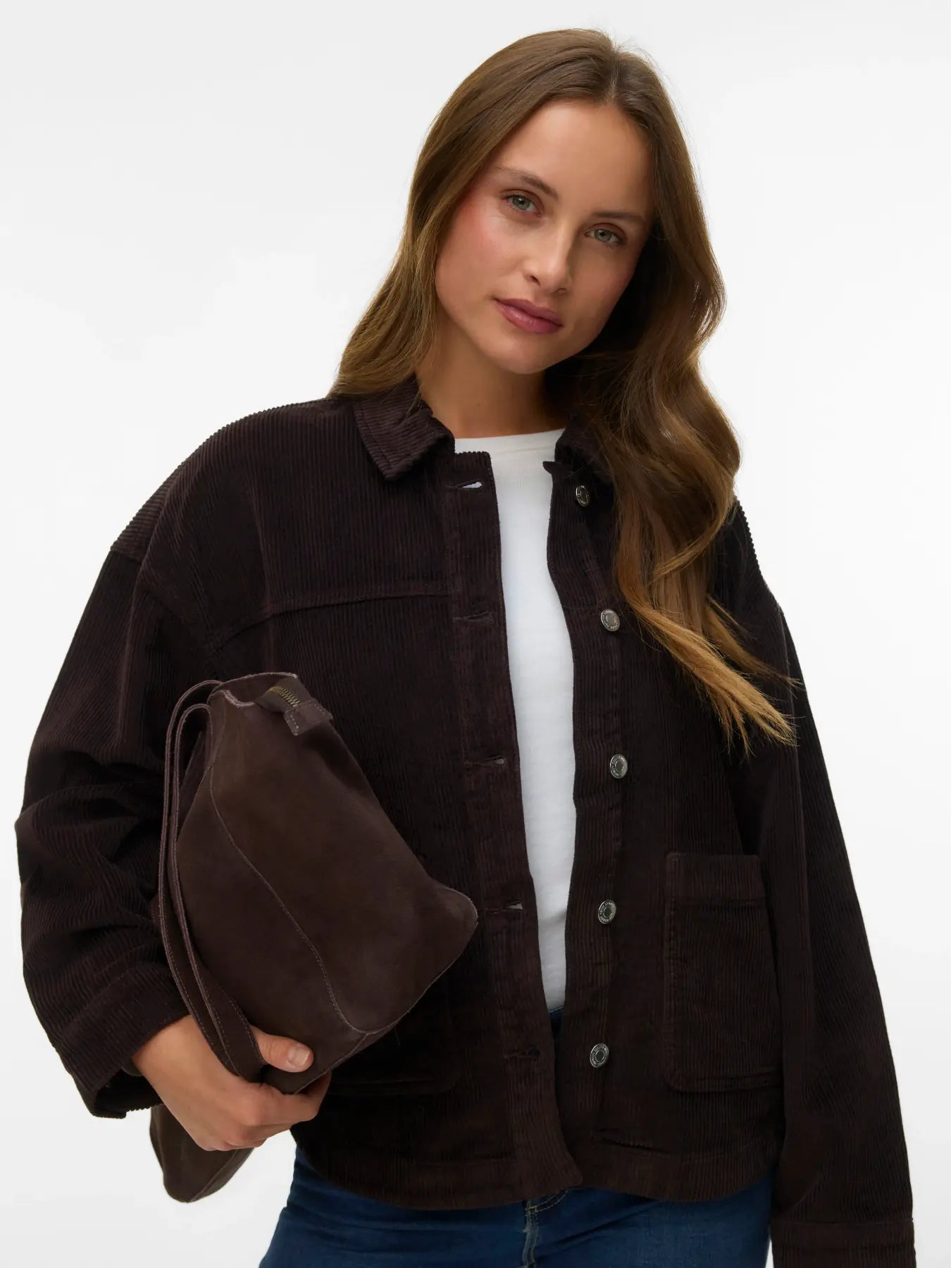 VMJAMIE LS CORDUROY SHACKET- Brown