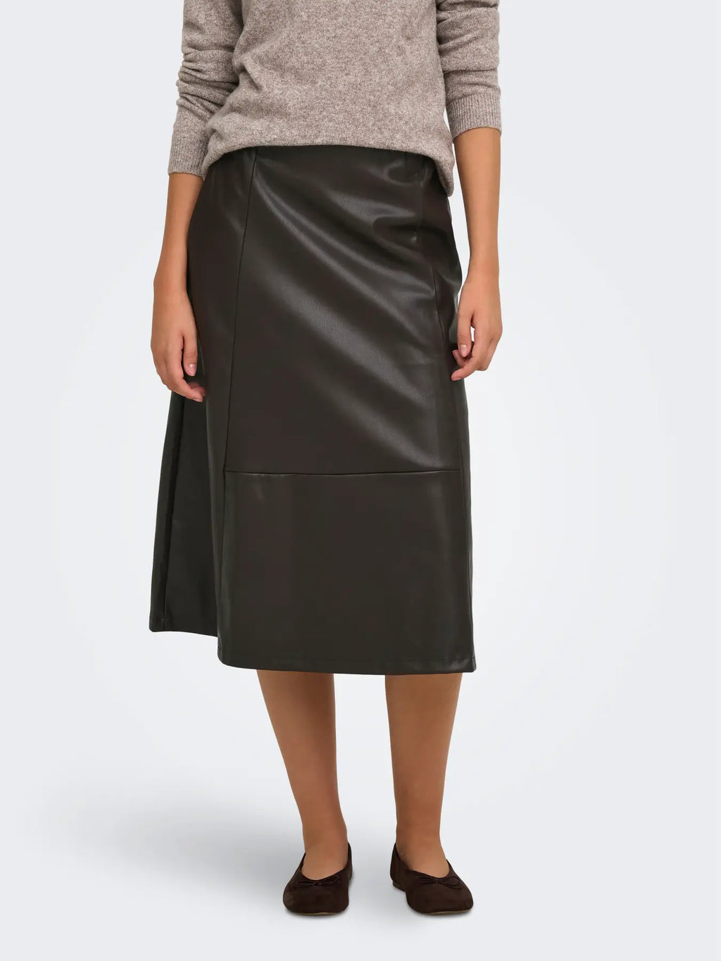 ONLFIBY MW FAUX LEATHER LONG SKIRT