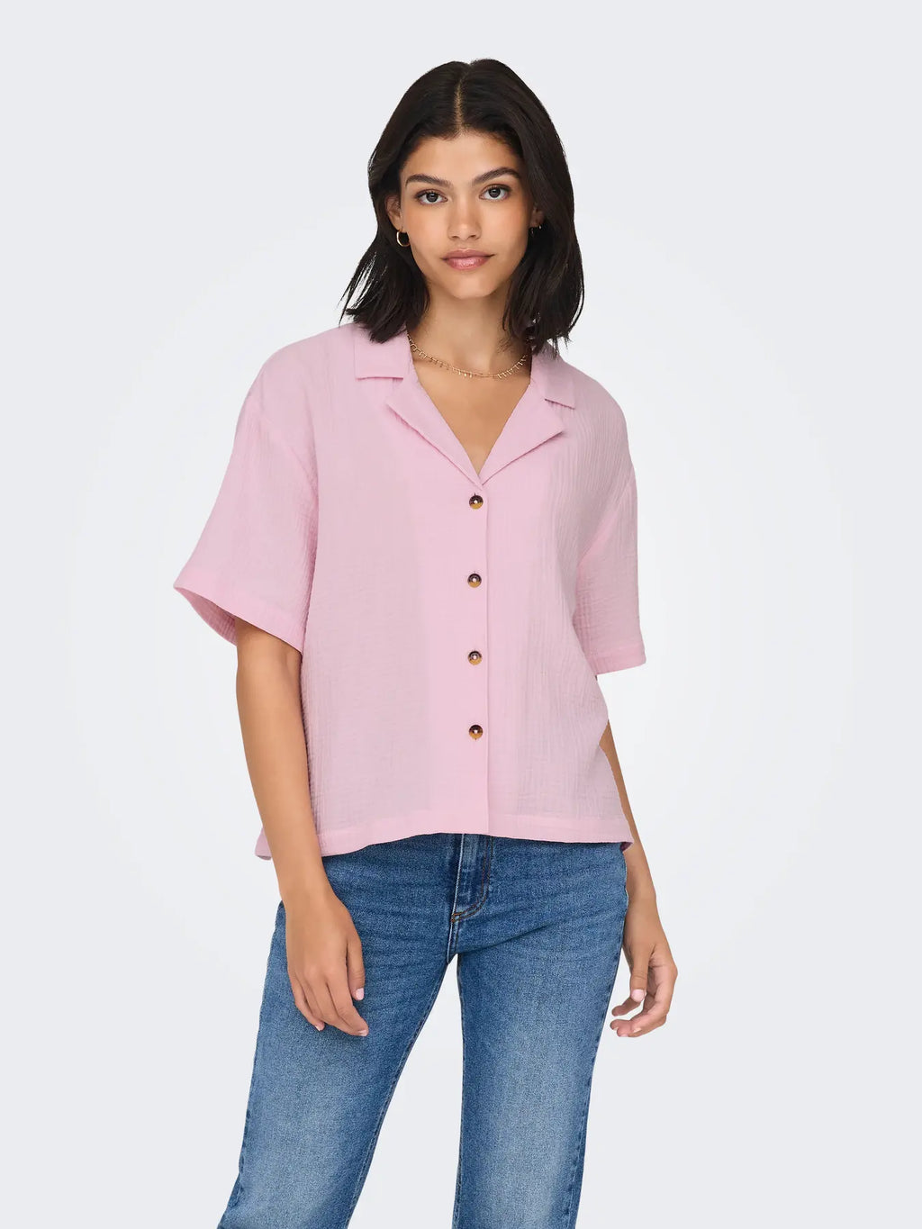 JDYTHEIS LIFE 2/4 LOOSE SHIRT ROSA