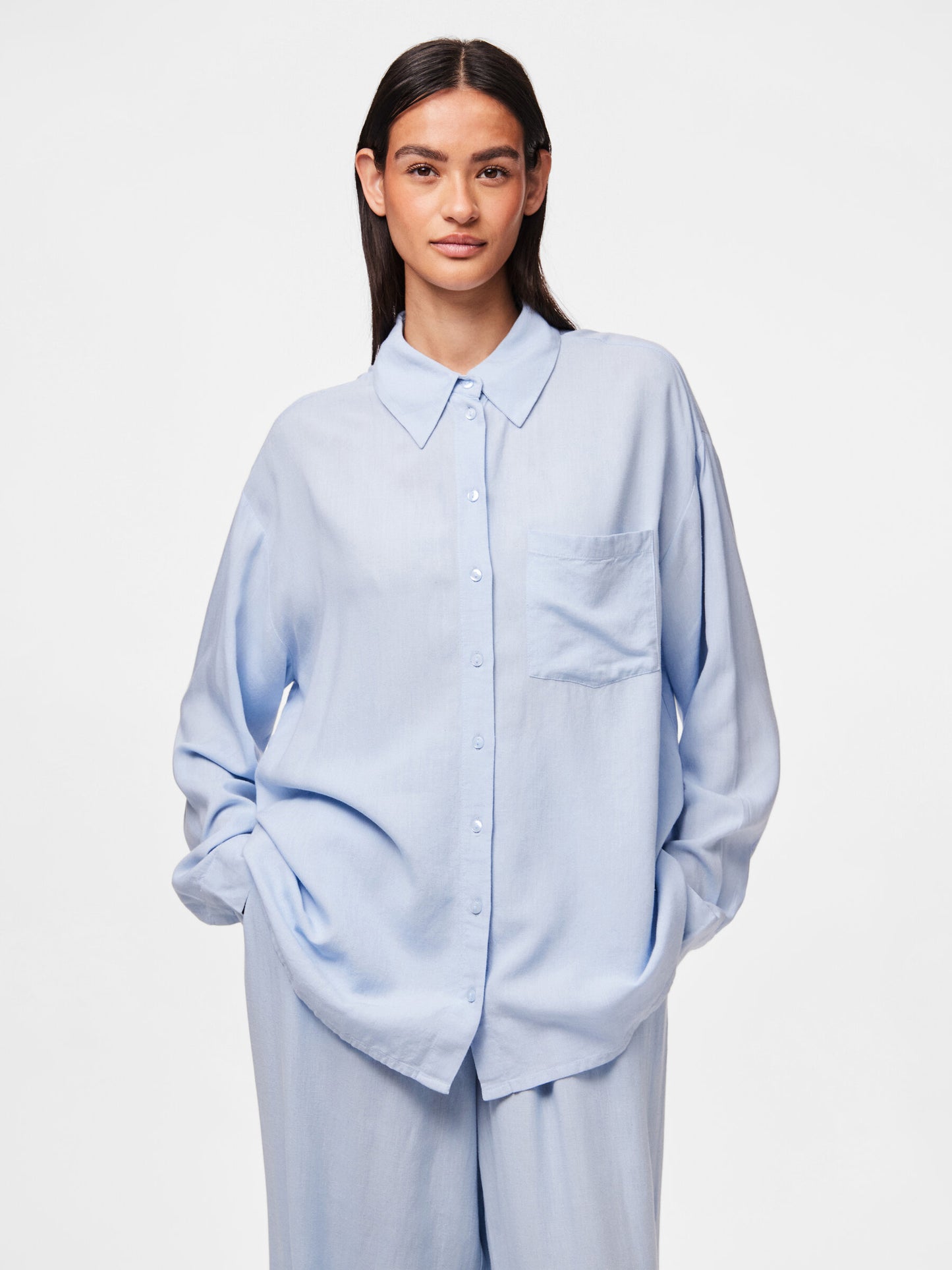PCPIA LS LOOSE SHIRT LIGHT BLUE