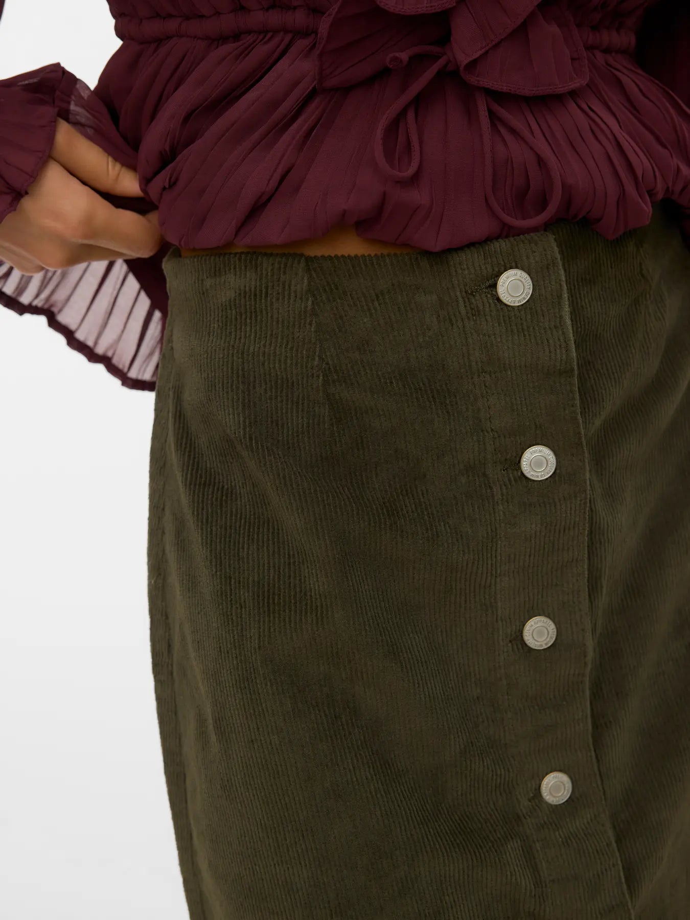 VMETTA SHORT CORD SKIRT FOREST NIGHT