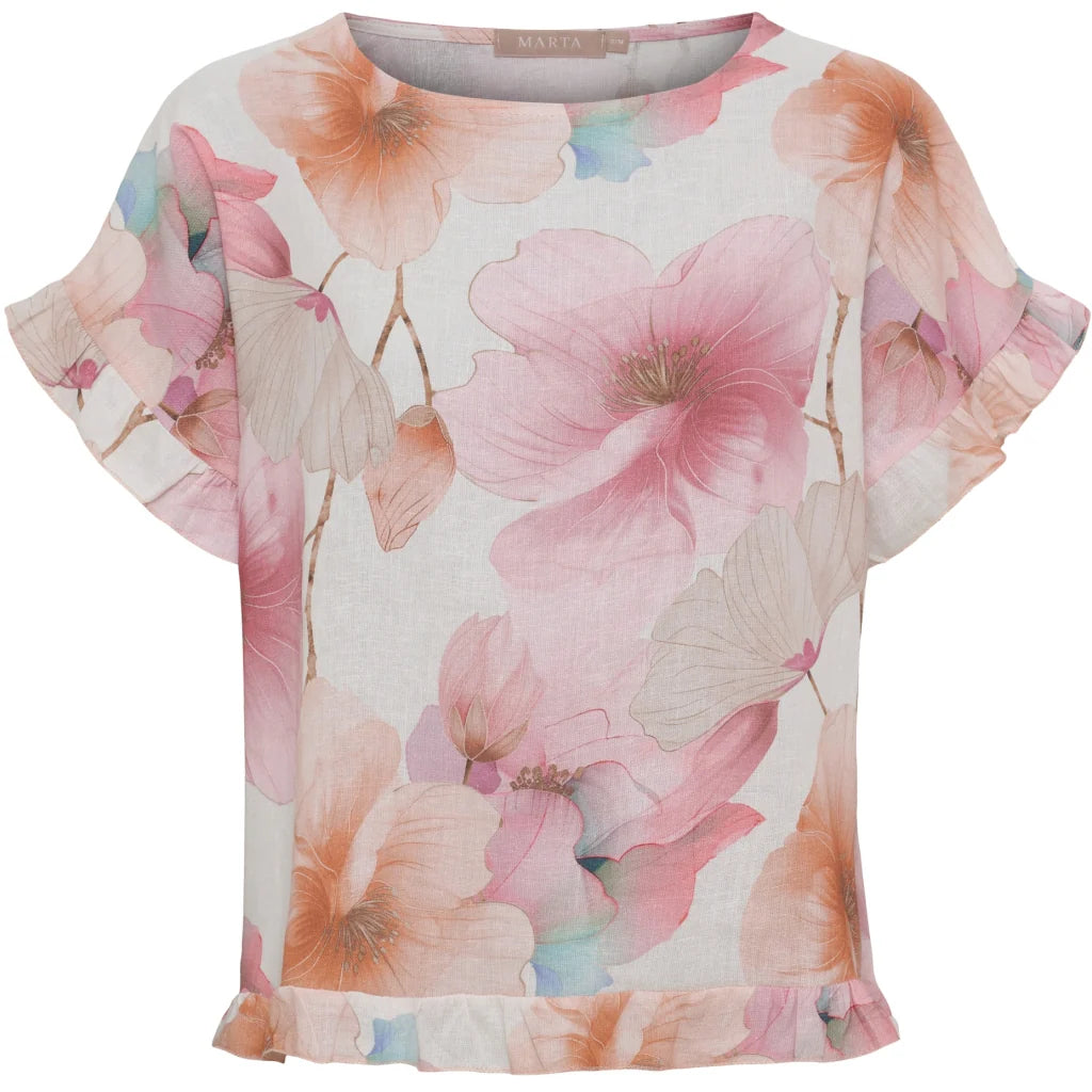 MATHEA BLOUSE- PINK FLOWER