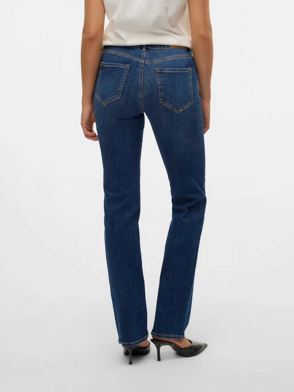 VMFLASH MR STRAIGHT JEANS LI3300 DARK BLUE DENIM