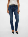 VMFLASH MR STRAIGHT JEANS LI3300 DARK BLUE DENIM