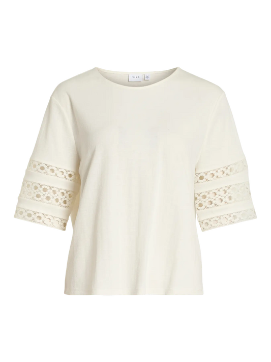 VICARMENA O-NECK 2/4 TOP