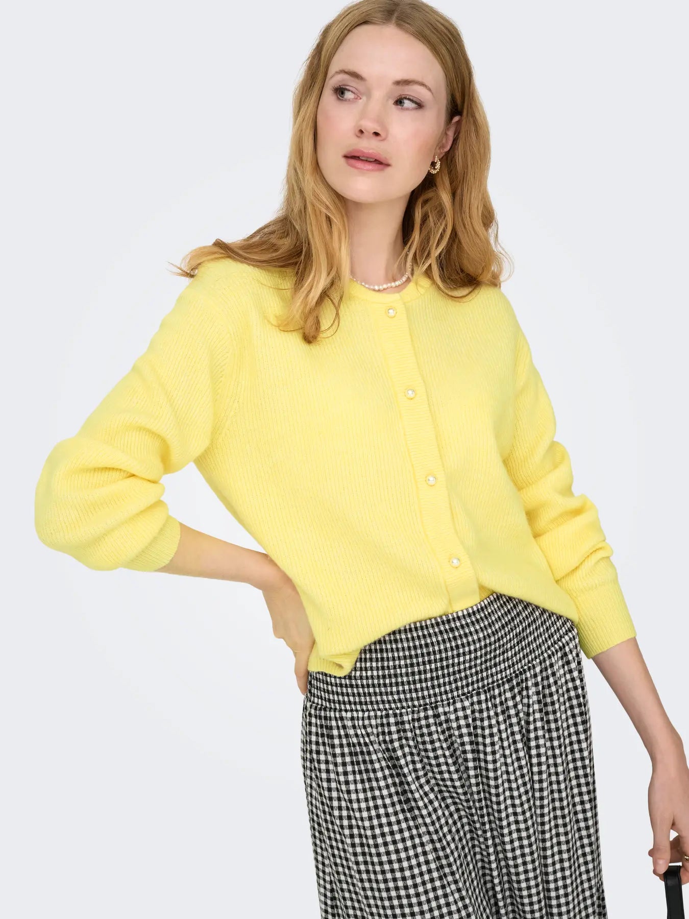 JDYLUMI L/S BUTTON CARDIGAN YELLOW