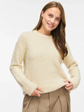 VIDAYA O-NECK L/S KNIT TOP BIRCH