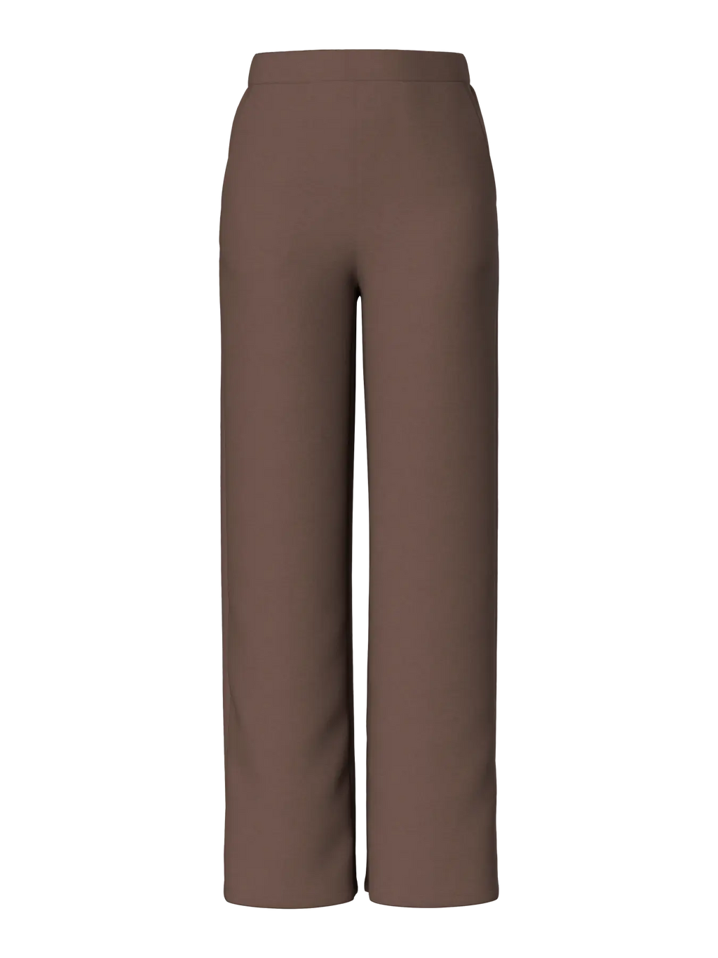 PCMICHELLE SCUBA HW PANTS HOT FUDGE