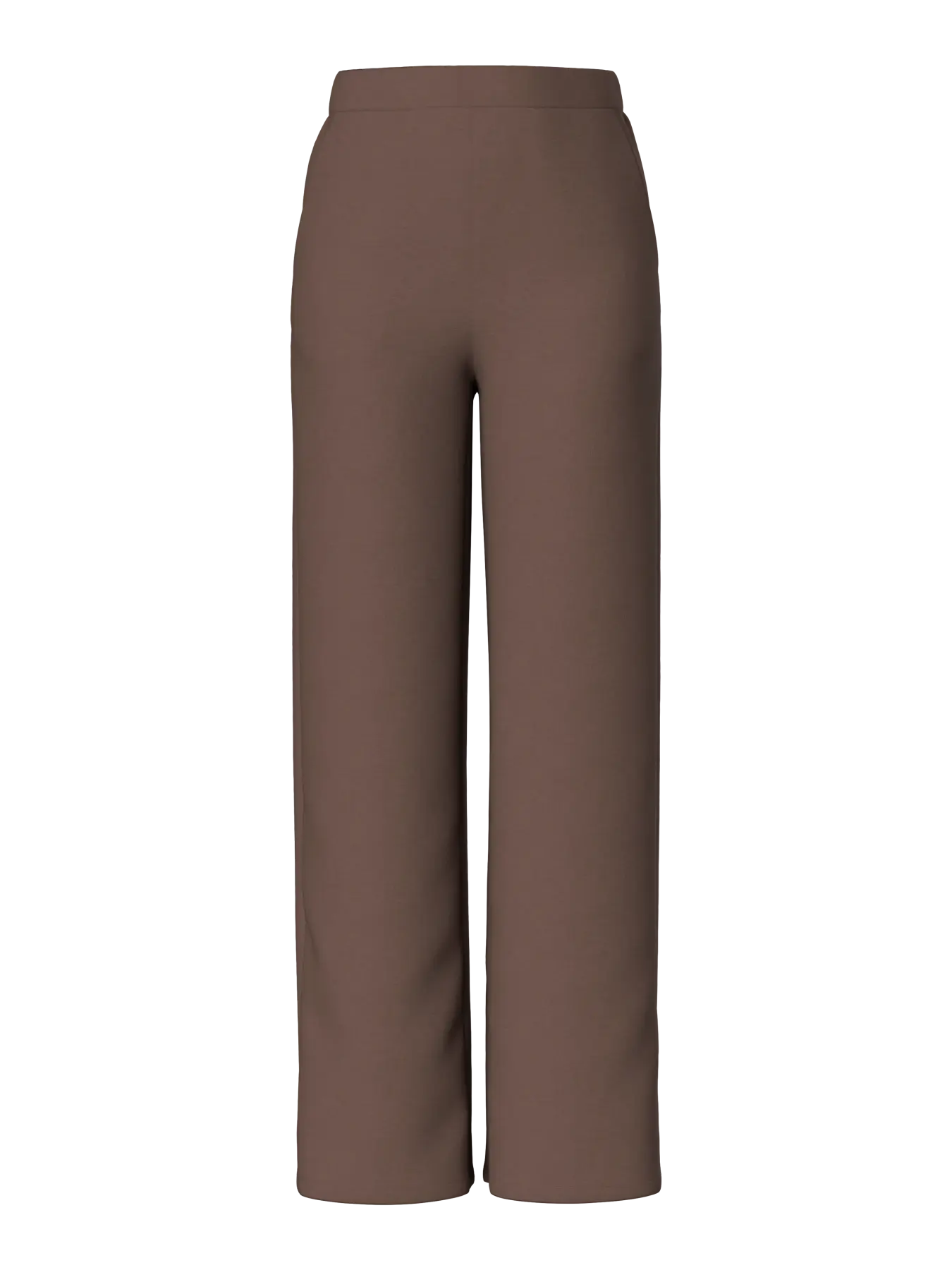 PCMICHELLE SCUBA HW PANTS HOT FUDGE