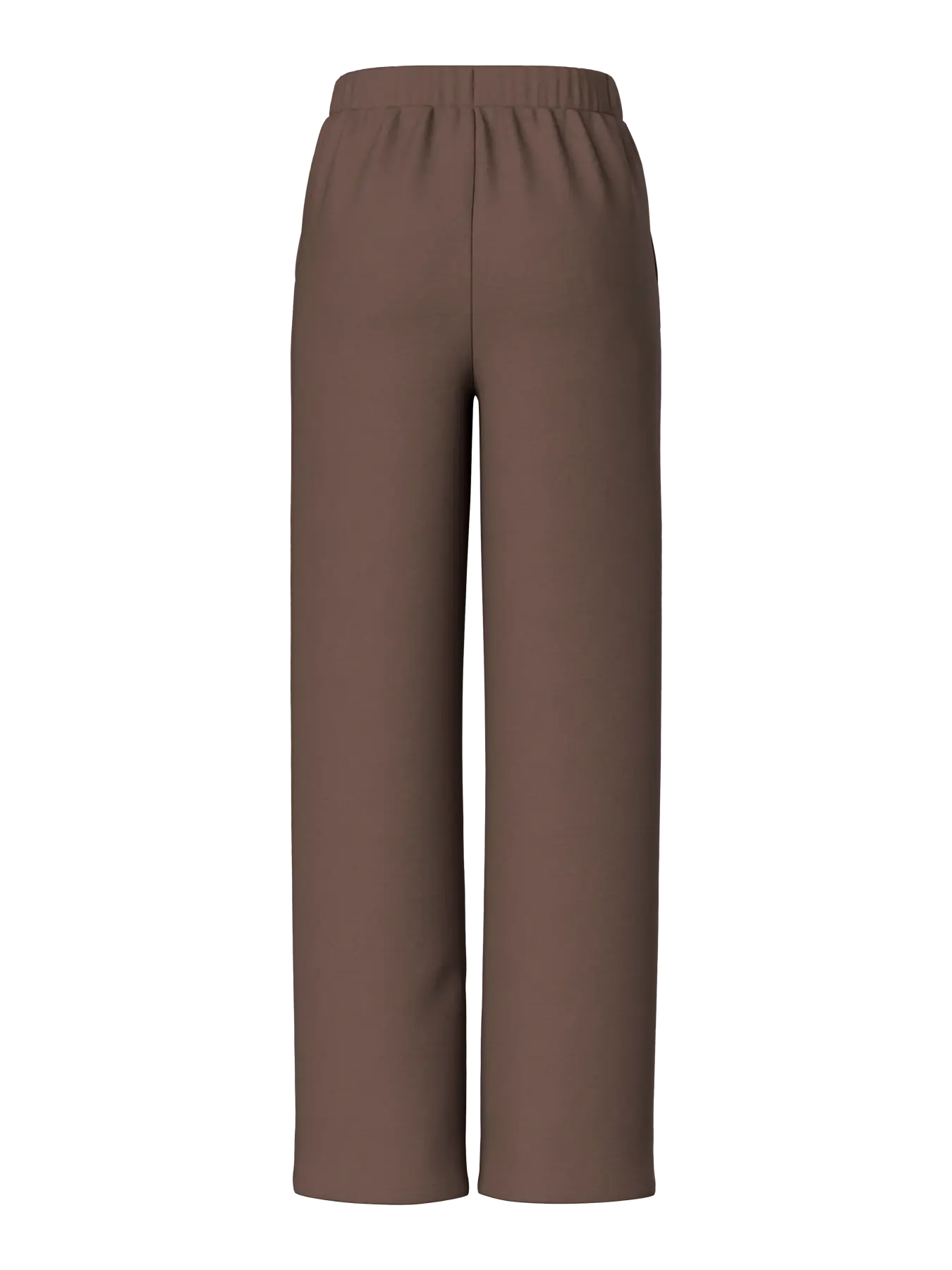 PCMICHELLE SCUBA HW PANTS HOT FUDGE