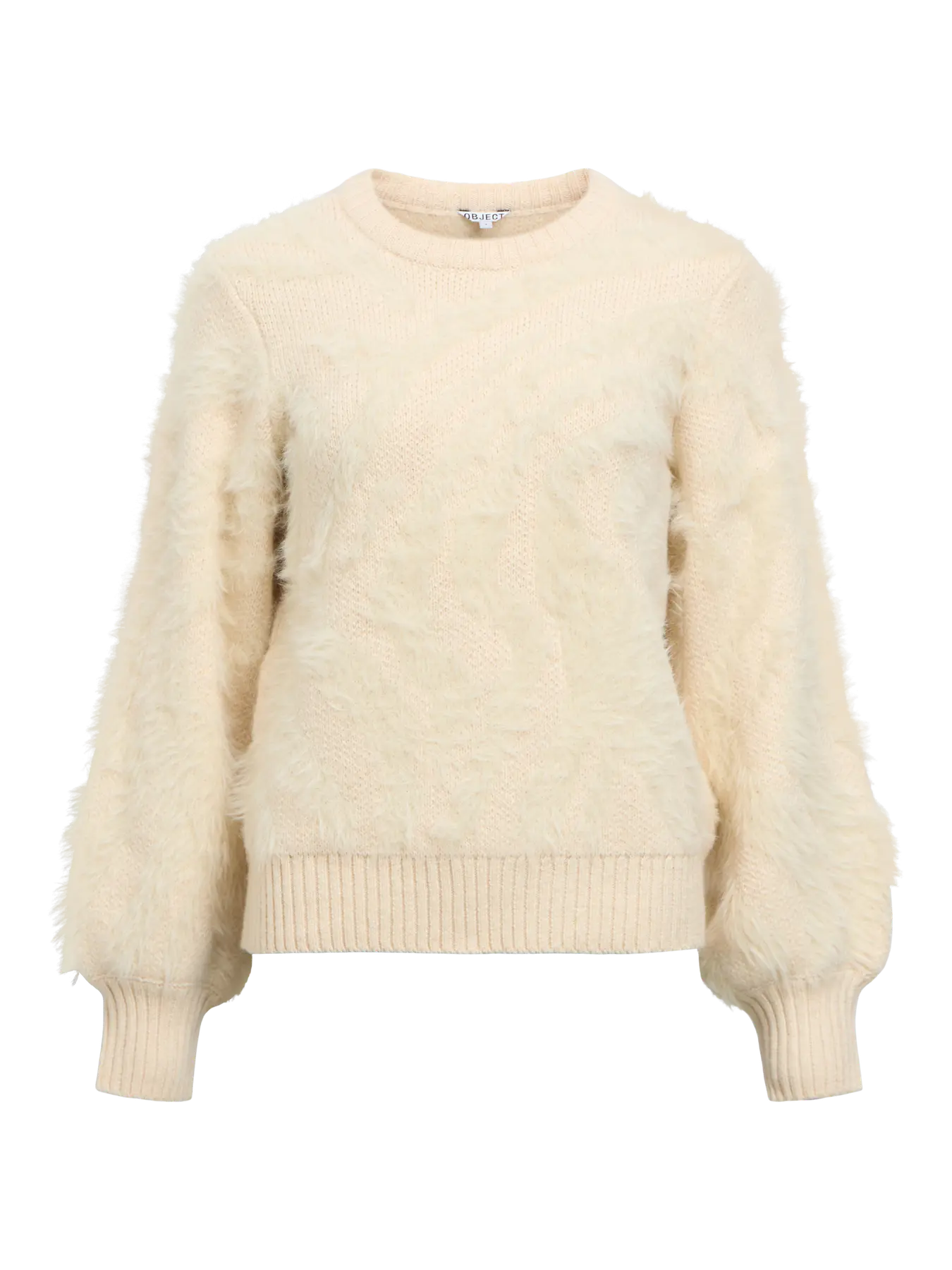 OBJHOLLOW L/S KNIT PULLOVER BIRCH ZEBRA