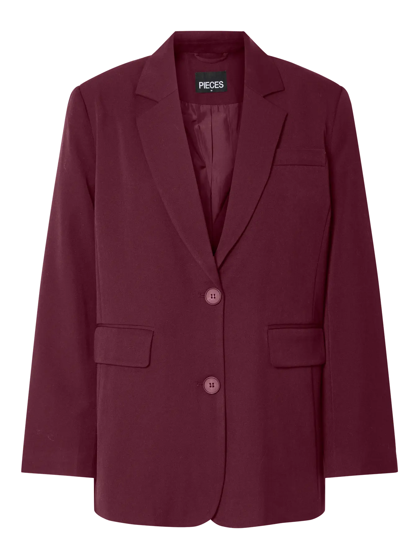 PCKAMIL LS LOOSE BLAZER TAWNY PORT
