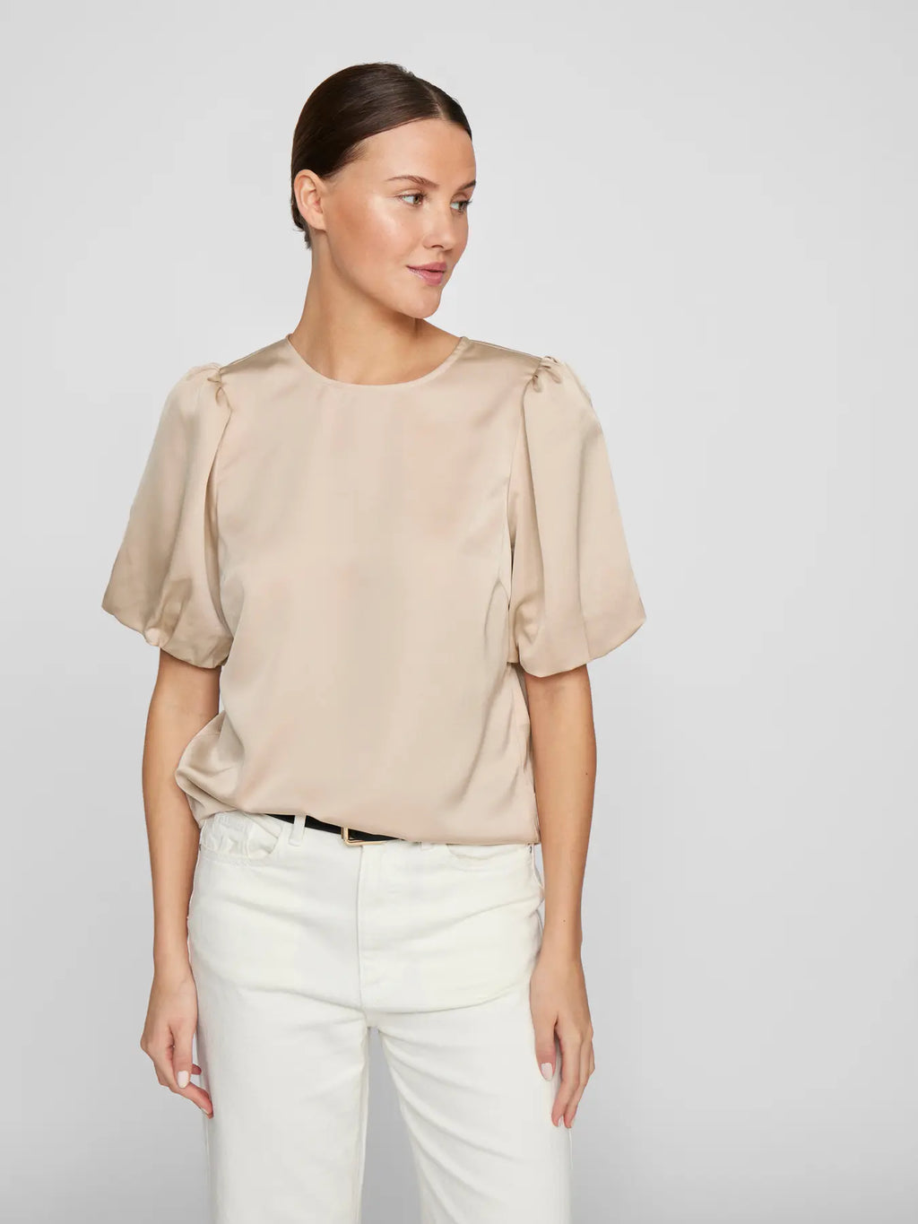VIELLETTE 2/4 SATIN PUFF TOP CEMENT