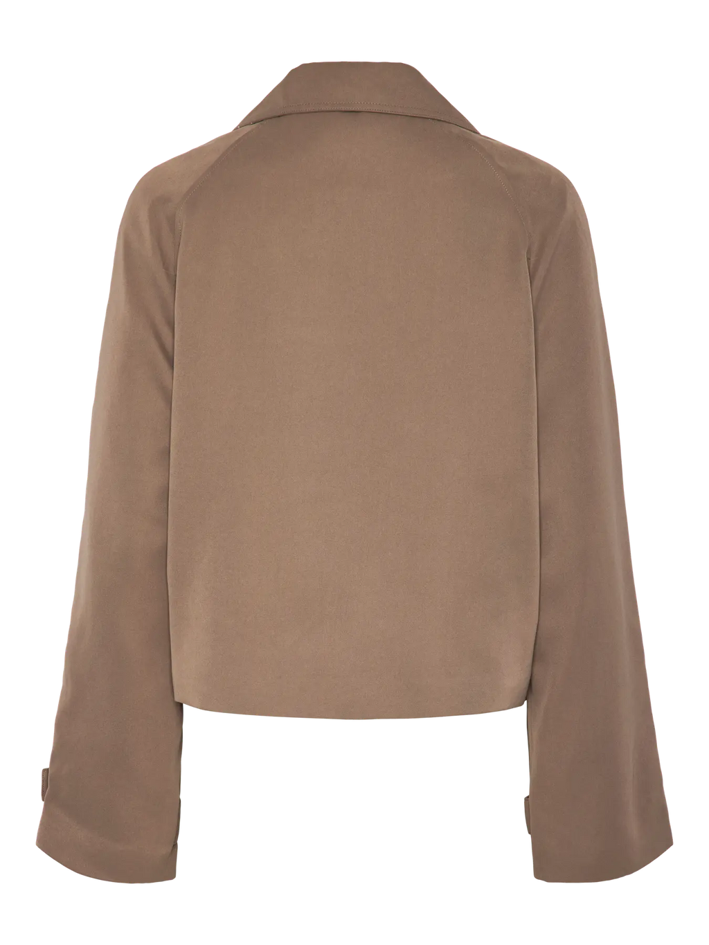 PCSCARLETT LS SHORT TRENCHCOAT BROWN LENTIL