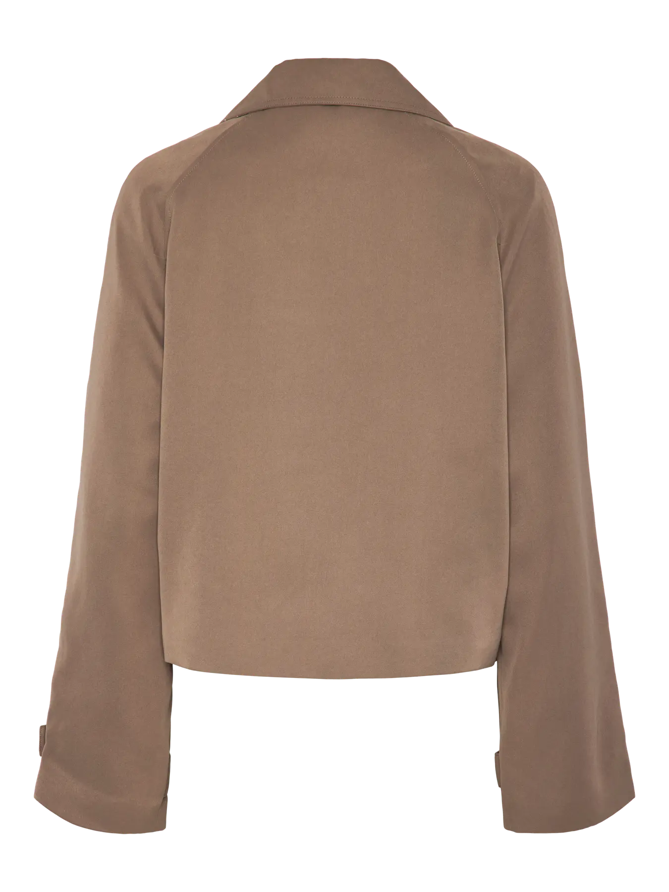 PCSCARLETT LS SHORT TRENCHCOAT BROWN LENTIL