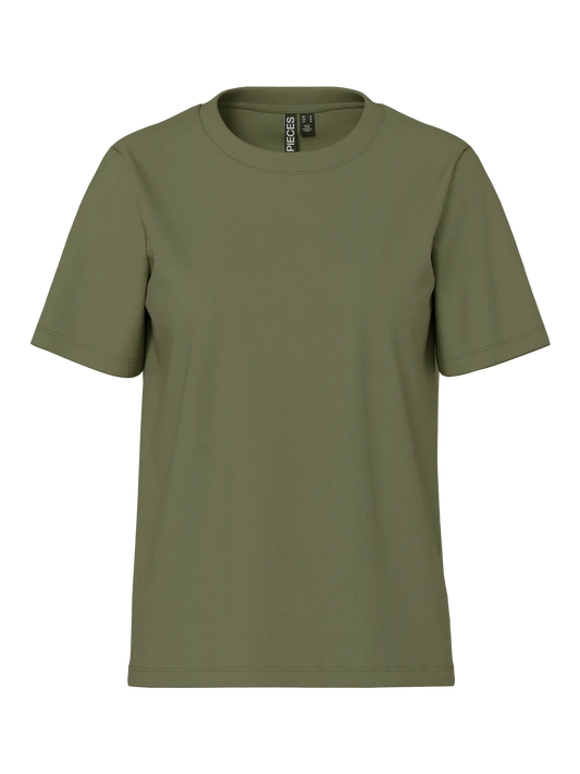 PCRIA SS SOLID TEE DEEP GREEN