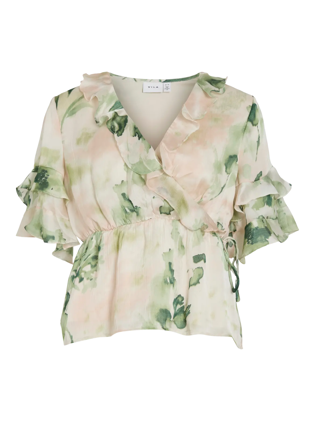 VIMOLINA 2/4 FLOUNCE WRAP TOP