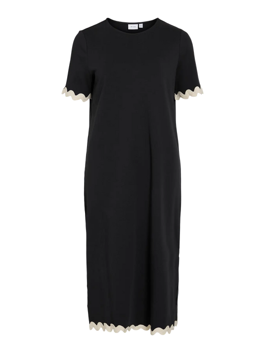 VICALISA O-NECK S/S MIDI DRESS
