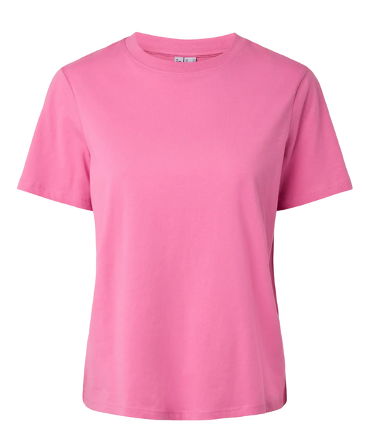 PCRIA SS SOLID TEE- ROSA