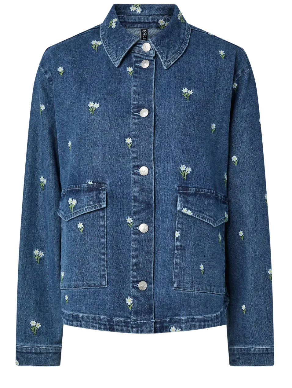 PCFLORA LS DENIM EMB SHIRT