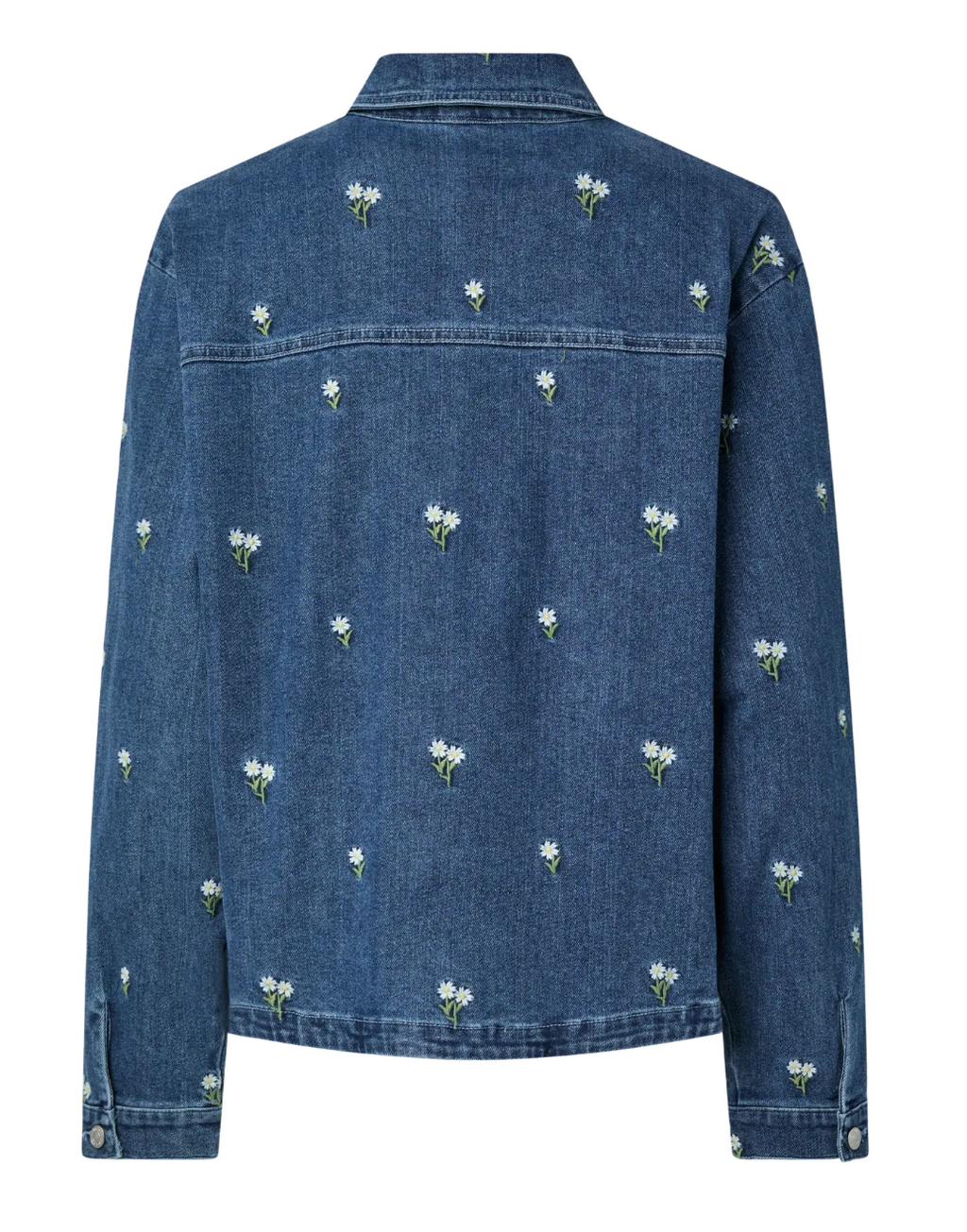 PCFLORA LS DENIM EMB SHIRT