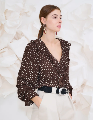 ONLKAFIE L/S FRILL TOP