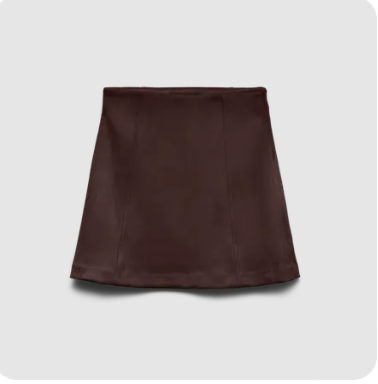VMDONNAHAZEL HW ABOVE KNEE SKIRT- COFFEE BEAN