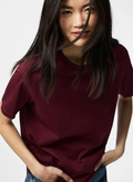 PCRIA SS SOLID TEE TAWNY PORT