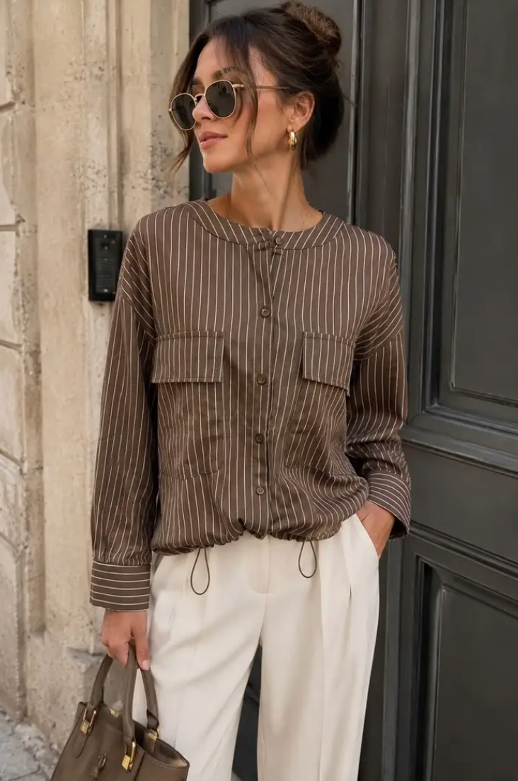 AGNES-Striped Shirt
