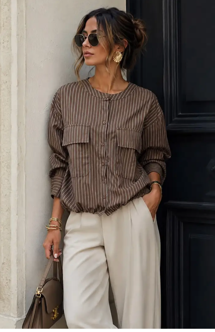 AGNES-Striped Shirt