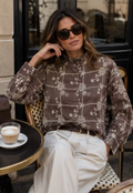 GRETA -Embroidered Floral Pattern Blouse