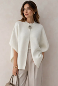 AMANDA- Cape vest with brooch