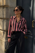 ANNIKA- Oversized shirt with stripes