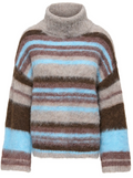 ONLPERIL LS ROLLNECK KNIT- blå/brun