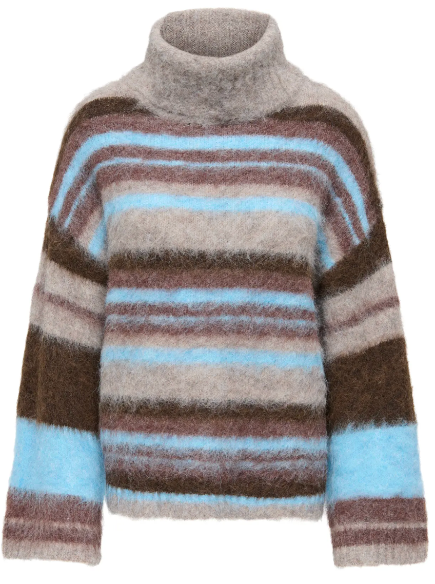 ONLPERIL LS ROLLNECK KNIT- blå/brun